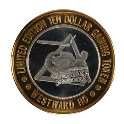 .999 Silver Westward Ho Casino Las Vegas $10 Casino Limited Edition Gaming Token