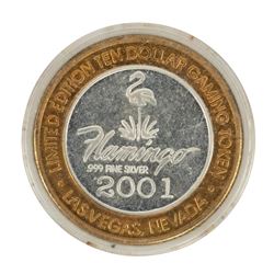.999 Fine Silver Flamingo Casino Las Vegas, NV $10 Limited Edition Gaming Token