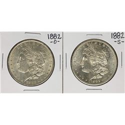 Lot of 1882-O & 1882-S $1 Morgan Silver Dollar Coins