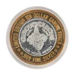 .999 Fine Silver Circus Circus Las Vegas, Nevada $10 Limited Edition Gaming Token