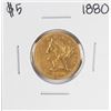 Image 1 : 1880 $5 Liberty Head Half Eagle Gold Coin