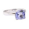 Image 1 : 2.56 ctw Blue Sapphire Ring - 14KT White Gold