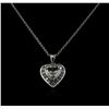 GIA Cert 2.24 ctw Diamond Pendant With Chain - 14KT White Gold
