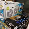 Image 2 : COMFORT ZONE PORTABLE TWIN WINDOW FAN AND 5" TREVA CLIP FAN