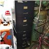 Image 1 : 2 COMMANDER BLACK METAL 2 DRAWER FILING CABINETS