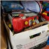 Image 2 : 4 BOXES AND TOTE OF VINTAGE TOYS W/ MEGA BLOKS WAGON