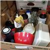 Image 2 : 2 BOXES OF VARIOUS KITCHEN ITEMS