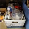 Image 1 : 2 BOXES OF KITCHEN APPLIANCES AND GLASS CAKE COVERS