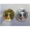 Image 2 : 2 POPE JOHN II GOLD AND SILVER PLATED COINS