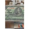 Image 2 : 1937 PAPER ONE DOLLAR CANADIAN BILL KING GEORGE