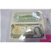 Image 8 : TWO 1973 CANADIAN 1 DOLLAR BILLS SHOWING BOTH SIDES AND 2 1986 2 DOLLAR CANADIAN BILLS SHOWING BOTH 