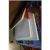 Image 2 : LOT OF NEW CANVASES, CORK BOARD, PAINTING, AND BURL PICTURE