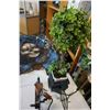 Image 3 : ART DECO BIKE PLANTER AND OTHER METAL ART DECO BIKE W/ LEATHER WALL ART