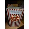 Image 2 : CERAMIC POPCORN BUCKET, SEASONING SET, AND TIN SIGN