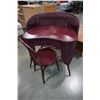 Image 1 : PAINTED WICKER DESK AND CHAIR