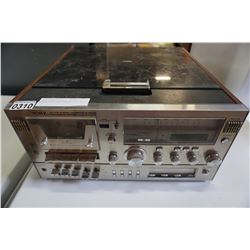 YORX RECORD PLAYER, STEREO, 8 TRACK, AND TAPE PLAYER