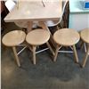Image 2 : LOT OF SHORT WOOD STOOLS