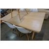 Image 2 : LARGE SOLID WOODEN CHOCCOO TABLE W/ 5 DECORATIVE TUB CHAIRS