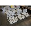 Image 2 : 6 WHITE DECORATIVE CHAIRS W/ METAL LEGS