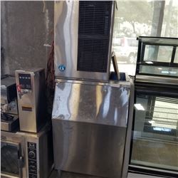 HASHIZAKI COMMERCIAL STAINLESS ICE MACHINE 375LB PRODUCTION PER 24 HOURS, MAKES CUBES, GUARANTEED WO