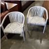 Image 1 : PAIR OF VINTAGE TUB CHAIRS, REUPHOLSTERED AND PAINTED