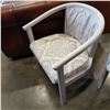 Image 2 : PAIR OF VINTAGE TUB CHAIRS, REUPHOLSTERED AND PAINTED