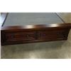 Image 2 : QUEEN SIZE MODERN SLEIGH BED FRAME W/ STORAGE FOOTBOARD