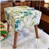 Image 1 : FLOWER PATTERN FOOTSTOOL
