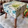 Image 2 : FLOWER PATTERN FOOTSTOOL