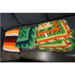 3 KNITTED BLANKETS