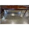 Image 2 : FRENCH PRONVICIAL CHERRY FINISH DINING TABLE W/ 2 LEAFS AND 6 CHAIRS