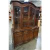 Image 1 : 2PC FRENCH PRONVICIAL CHERRY FINISH CHINA CABINET