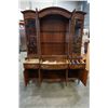 Image 2 : 2PC FRENCH PRONVICIAL CHERRY FINISH CHINA CABINET