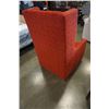 Image 2 : RED UPHOLSTERED TALL BACK ACCENT CHAIR