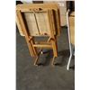 Image 1 : 2 MAPLE TV TRAYS ON STAND