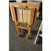Image 2 : 2 MAPLE TV TRAYS ON STAND