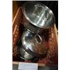 Image 2 : CRATE OF POTS AND PANS W/ LIDS