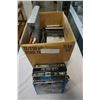 Image 1 : BOX OF DVDS, BLURAYS, AND PHILLIPS DVD PLAYER