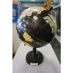 GLOBE ON BLACK STAND