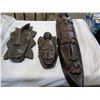 Image 1 : LOT OF CARVED WOOD WALL MASKS