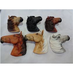 LOT OF FRASER ART HORSE HEAD FIGURES