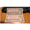 Image 1 : Set of 2 1954 $10.00 Sequence Notes
