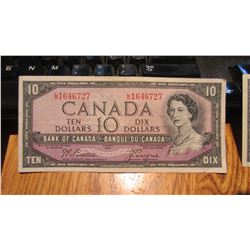 1954 Canada $10.00 Note