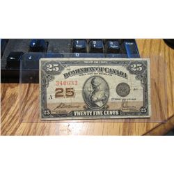 1923 Canada $0.25 Note