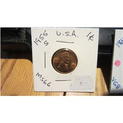 1955-S USA 1 Cent