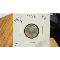1921-D USA 10 Cent