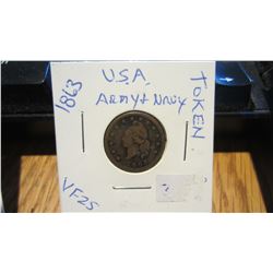 1863 USA Army and Navy Token