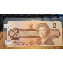 1986 Canada $2.00 Bank Note