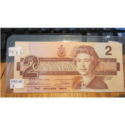 1986 Canada $2.00 Bank Note