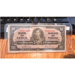 1937 Canada $10.00 Bank Note